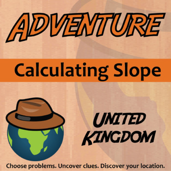 Preview of Calculating Slope Activity - Printable & Digital United Kingdom Adventure