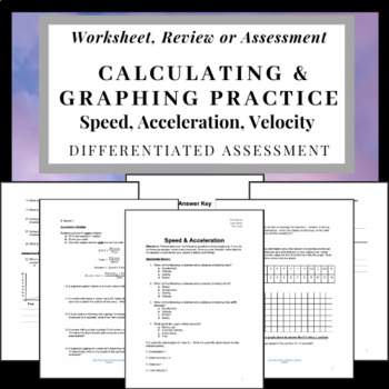 Preview of Speed & Acceleration: Calculating & Graphing Practice