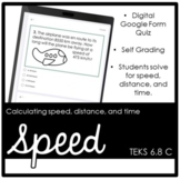 Calculating Speed/Distance/Time - Google Form Quiz