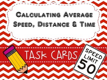 Preview of Calculating Speed, Distance, and Time Task Cards