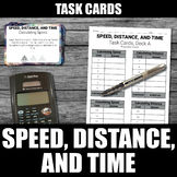 Speed, Distance, Time Task Cards | Calculating Speed | Pri