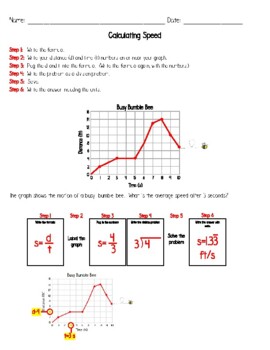 Preview of Calculating Speed Tutorial WS