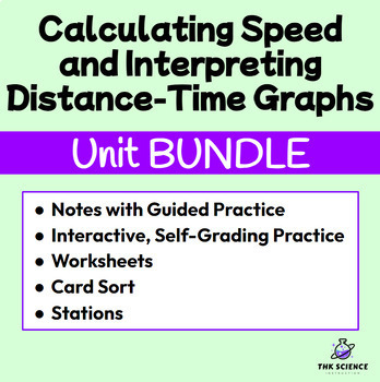 Preview of Calculating Speed and Interpreting Distance-Time Graphs Unit BUNDLE