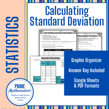 Preview of Calculating Standard Deviation Graphic Organizer