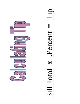 Preview of Calculating Tip Workbook and Posters