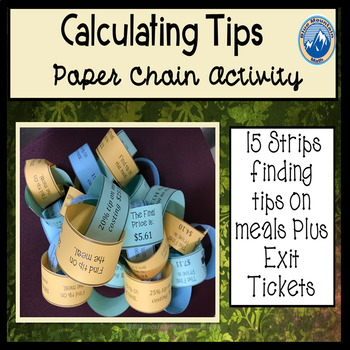 Preview of Calculating Tips Paper Chain Activity