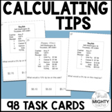 Calculating Tips Task Cards