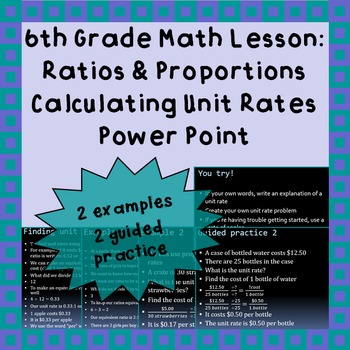 Calculating Unit Rates - A Power Point Lesson by Mad Eye Moody Productions