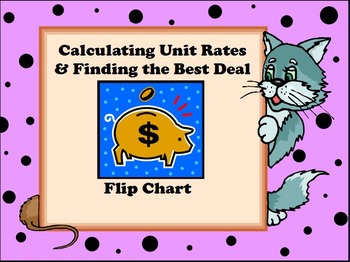 Preview of Calculating Unit Rates and Finding the Best Deal Flip Chart