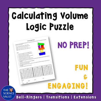 Preview of Calculating Volume Logic Puzzle for Critical Thinking