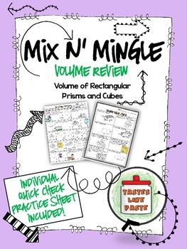 Calculating Volume: Mix n' Mingle *Individual Worksheet Included*