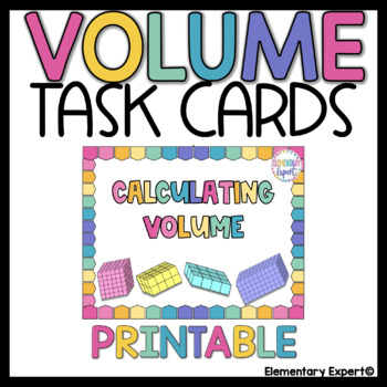 Preview of 5th Grade Volume of Rectangular Prisms Task Cards 5.MD.3, 5.MD.4, 5.MD.5