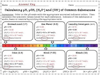 Ph And Poh Continued Answer Key ~ keryssodesign