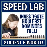 Calculate Speed and Motion Activity Falling Dominoes Fun L