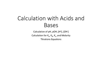 Preview of Calculation with acids and bases
