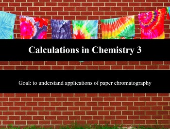 Preview of Calculations in Chemistry 3: Chromatography