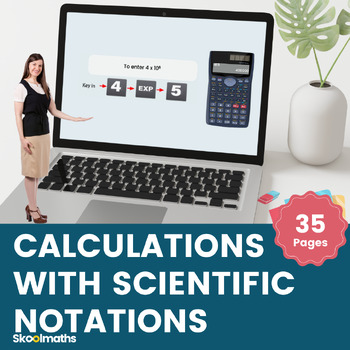 Preview of No Prep Calculations with Scientific Notations Digital Activities for 8th Grade