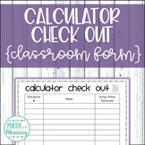 Calculator Check Out Form Freebie