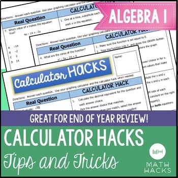 Preview of Calculator Tips and Tricks for Algebra 1