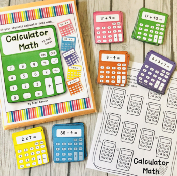 Preview of Life Skills - Calculator Math Task Cards