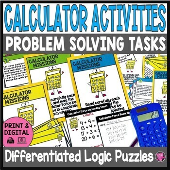 Preview of Calculator Practice Activities - Calculator Brain Teasers Enrichment Math Games