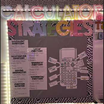 Preview of Ti-84 Calculator Processes Posters | Algebra 1