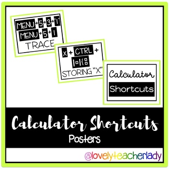 Preview of Calculator Shortcuts Posters