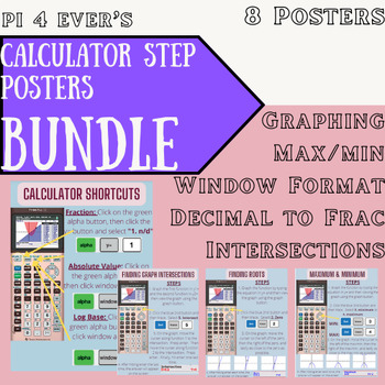 Preview of Calculator Steps Poster BUNDLE