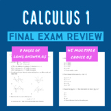 Calculus 1 Final Exam Questions (8 Pages of Long Answer Qs