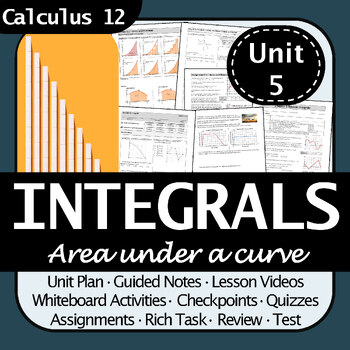 Preview of Calculus 12 Integrals and Integration Techniques Unit Bundle | No Prep!
