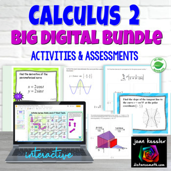 Preview of Calculus 2 Big Digital Bundle plus Printables