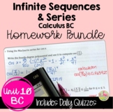 Infinite Sequences and Series Homework (BC Calculus - Unit 10)