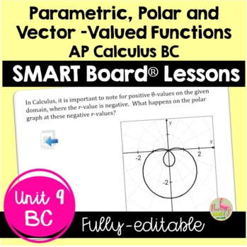 Preview of Parametrics Polars and Vectors SMART Board® Lessons (BC Calculus - Unit 9)
