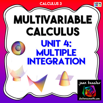 Preview of Calculus 3 Multivariable Calculus Unit 4 Exam