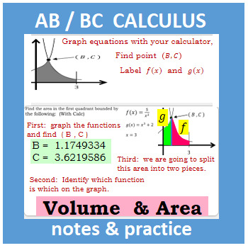 Preview of Calculus: 7 - Area & Volumes of Rotation & Volumes of Solids