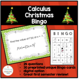 Calculus Christmas Bingo - Review for Semester Exam