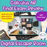 Calculus AB Final Exam (AP Exam) Review Digital Escape Room