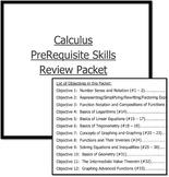 Calculus AB Prerequisite Skills Packet OR Summer Math Pack