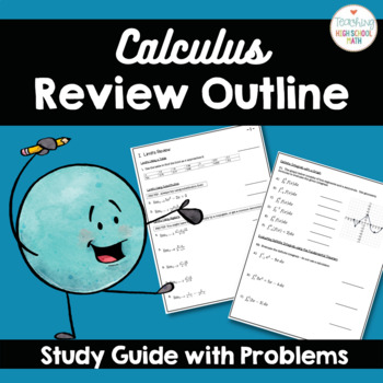 Preview of Calculus AP AB Review Study Guide with Problems