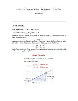 Preview of Calculus AP or University AB/BC : Derivatives Lesson 1