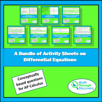 Preview of Calculus - Differential Equations Activity Sheets - Bundle 7