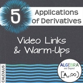 Calculus: Applications of Derivatives - Warm-Ups