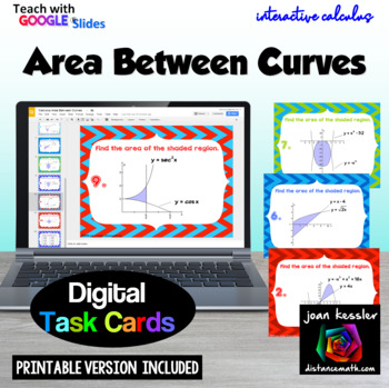 Preview of Calculus Area Between Curves Digital plus Print