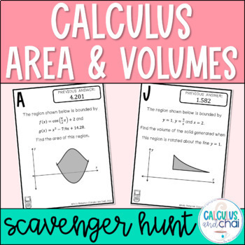 Preview of Calculus Area and Volume