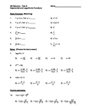 Calculus Assessment - Exponential and Logarithmic Functions