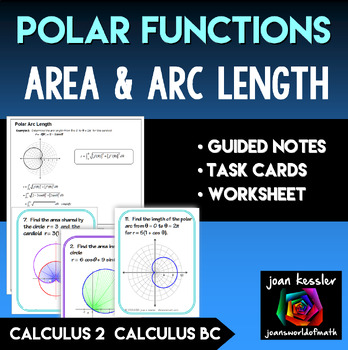 Preview of Polar Functions Area and Arc Length Notes and Activity