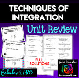 Techniques of Integration End of Unit Activities w Full So