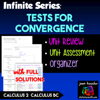 Preview of Calculus BC  Tests for Convergence plus Graphic Organizer