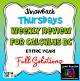 Calculus BC Year Long Weekly Spiral Review -  Fun Theme