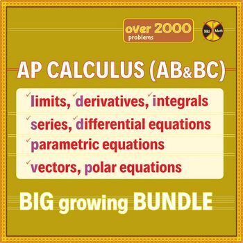 Preview of AP Calculus AB & BC Bundle - 98 PDF items turned to Easel + 52 Google Slides Pr